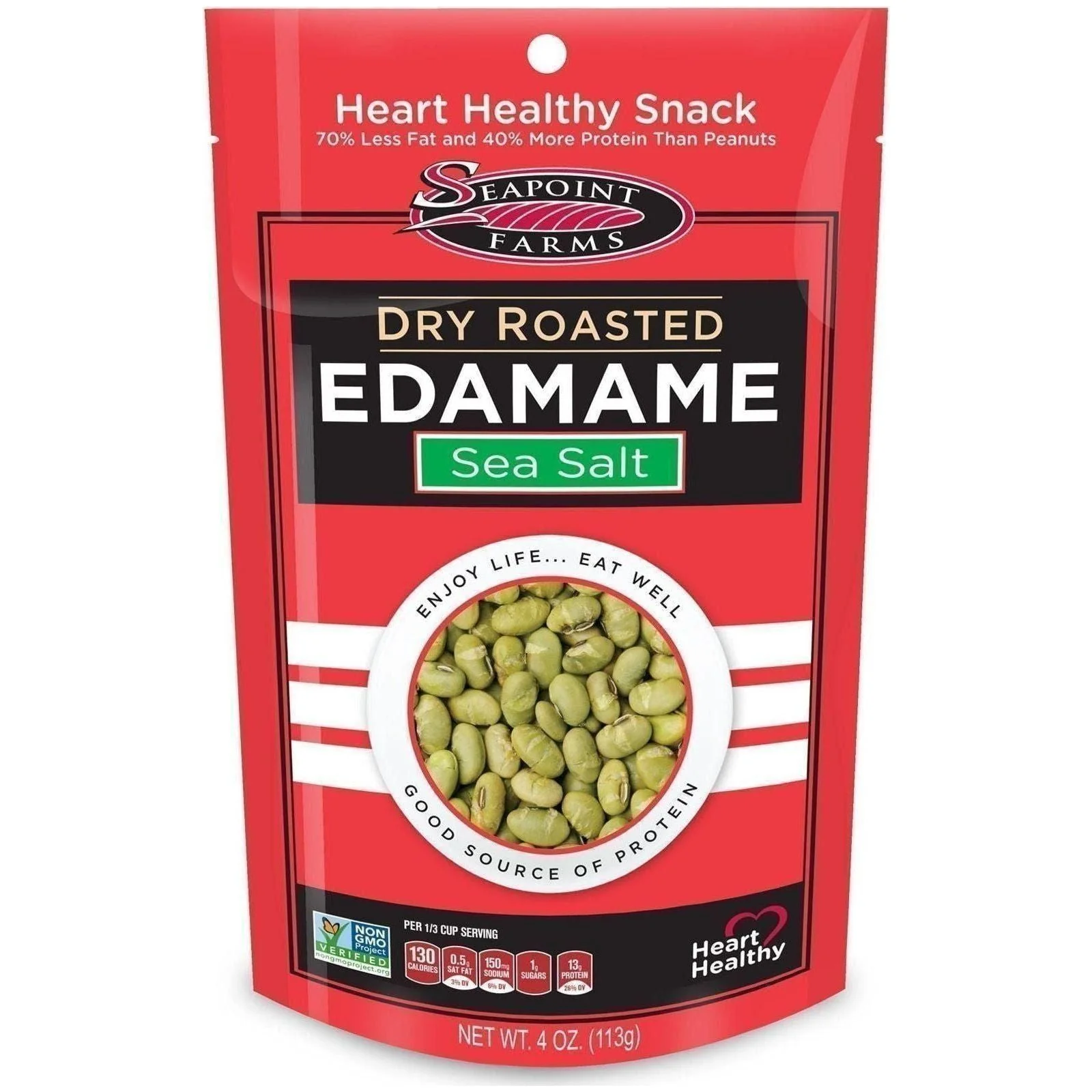 Seapoint Farms - Dry Roasted Edamame - Sea Salt - 4 oz