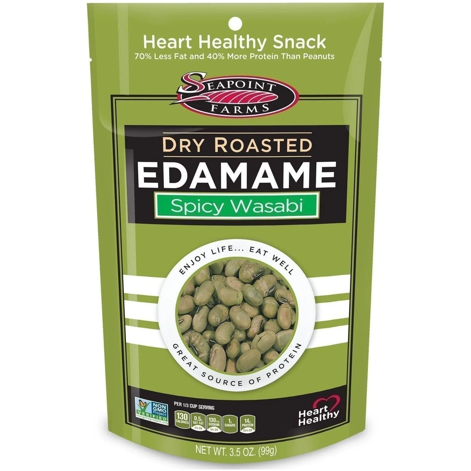 Seapoint Farms - Dry Roasted Edamame - Wasabi - 3.5 oz