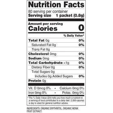 SweetLeaf - Monk fruit Organic Sweetener Granular - 80 Packets - Image 2
