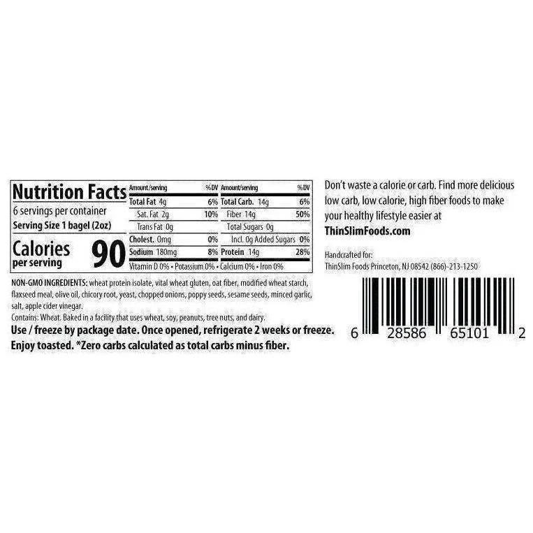 ThinSlim Foods - Zero Net Carb - Bagels - Everything - Image 2