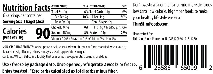 ThinSlim Foods - Zero Net Carb - Bagels - Plain - Image 2