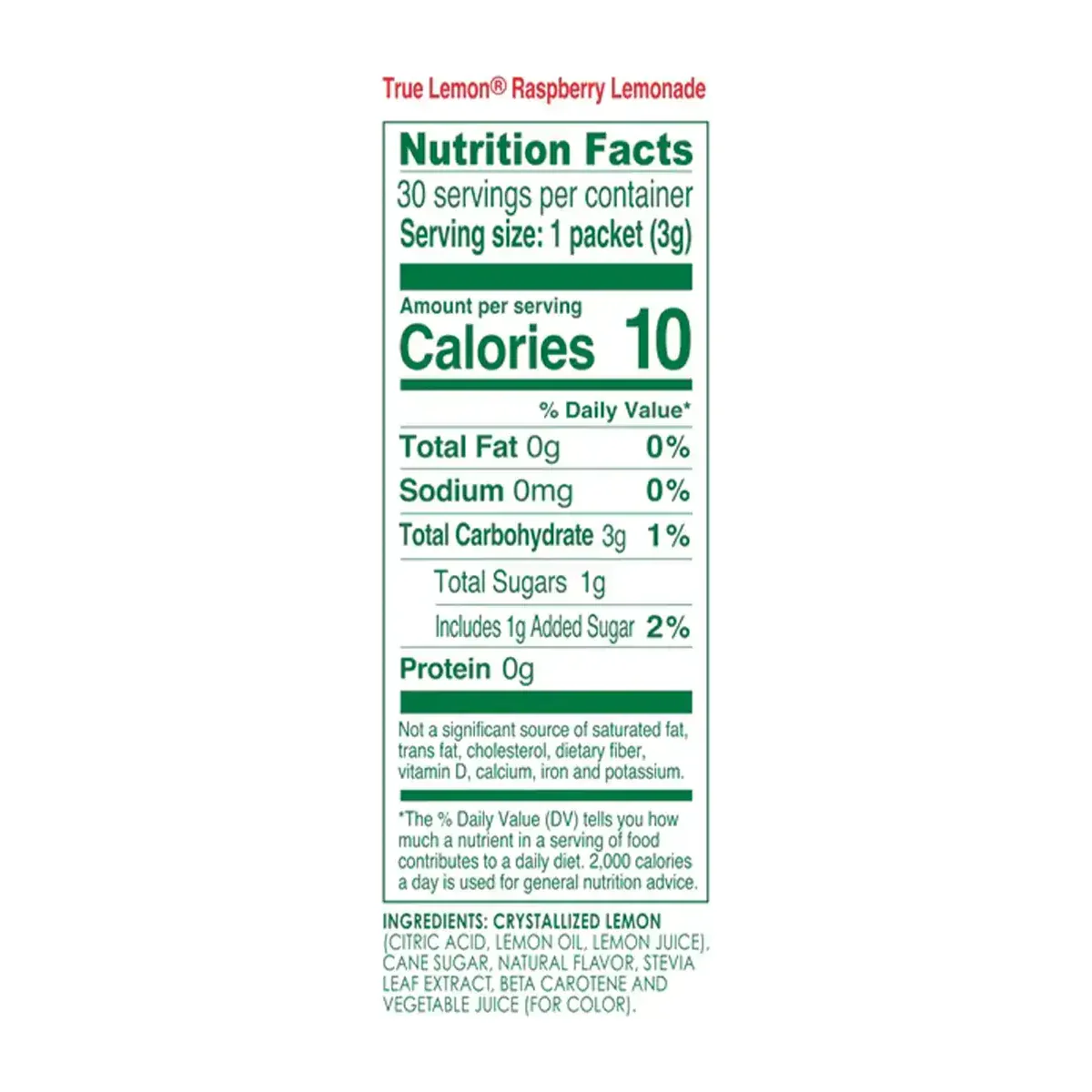 True Lemon - Lemonade Raspberry - 10 count - Image 2