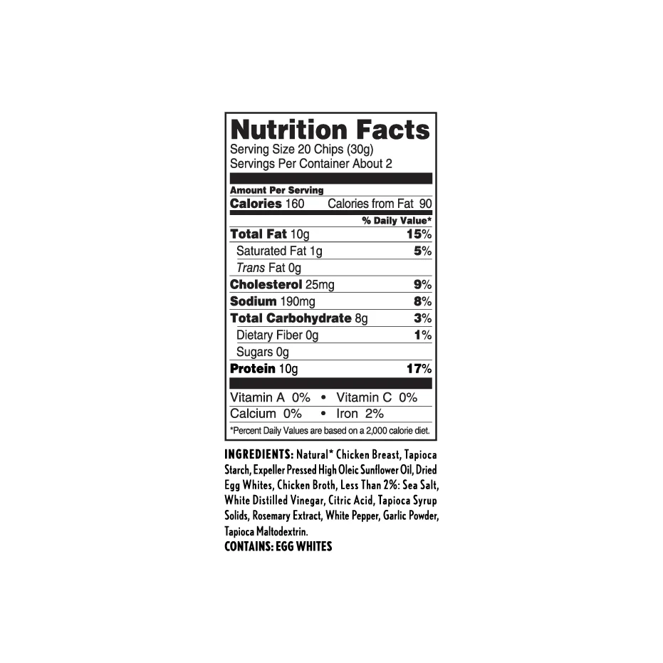 Wilde - Chicken Chips - Sea Salt & Vinegar - 2.25 oz - Image 2