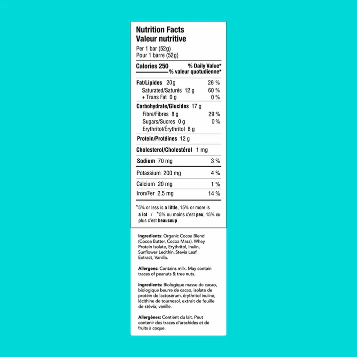ZoRaw Keto Chocolates - Dark Chocolate Bar With Protein - 52g - Image 2